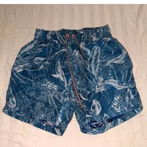 Maaji men’s reversible print swim shorts 5” size small Euc